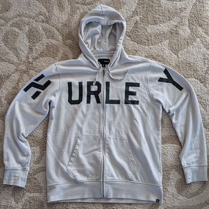 Hurley White Zip Up Hoodie Medium